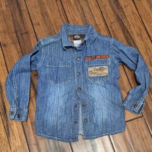 HARLEY DAVIDSON Kids Denim Shirt - Blue